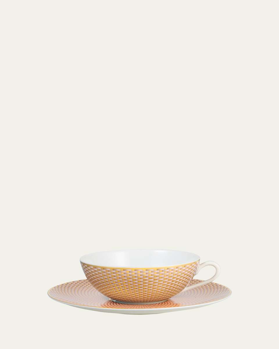 Tresor Beige Tea Cup & Saucer Set